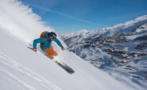 High altitude skiing in Les Menuires