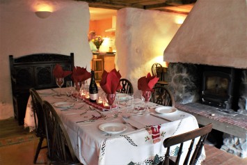 Dining table at la Ferme du Nant